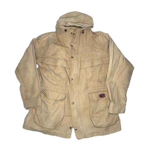 VTG Woolrich Jacket Men's XL Blanket Lined Canvas Barn Chore Coat USA Made Aztec